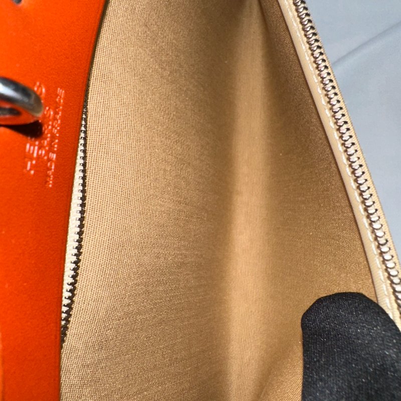 Hermes herbag31磚紅拼奶茶色-13
