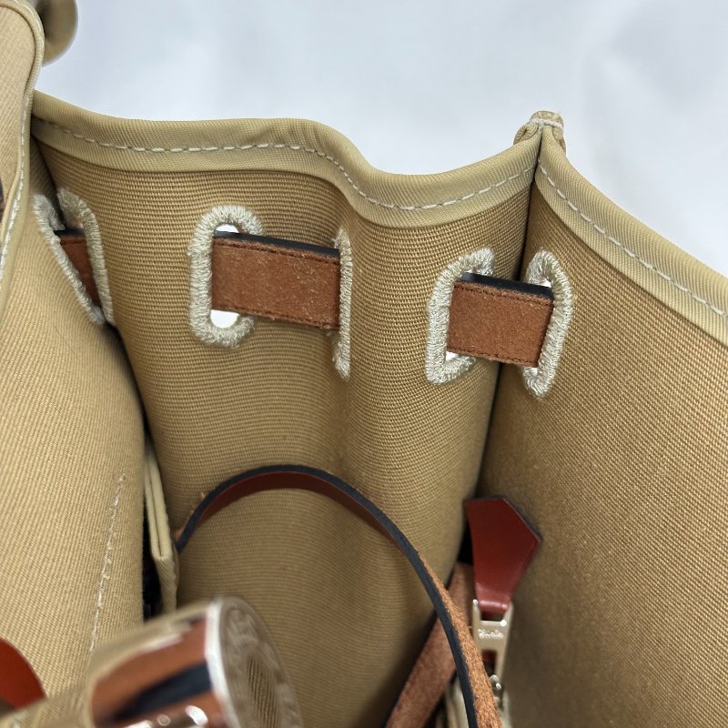 Hermes herbag31磚紅拼奶茶色-16