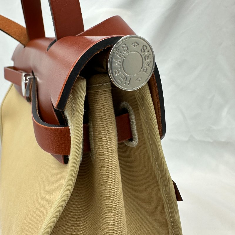 Hermes herbag31磚紅拼奶茶色-18