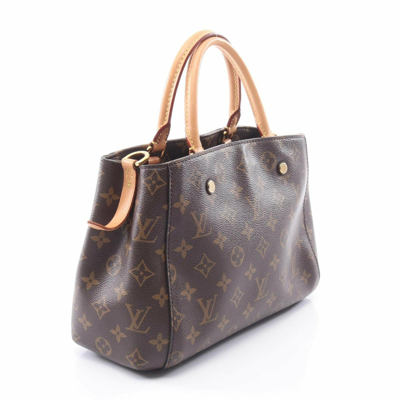 路易威登 Montaigne BB Monogram 兩用手提包,塗層帆布和皮革,女士,棕色,M41055-1