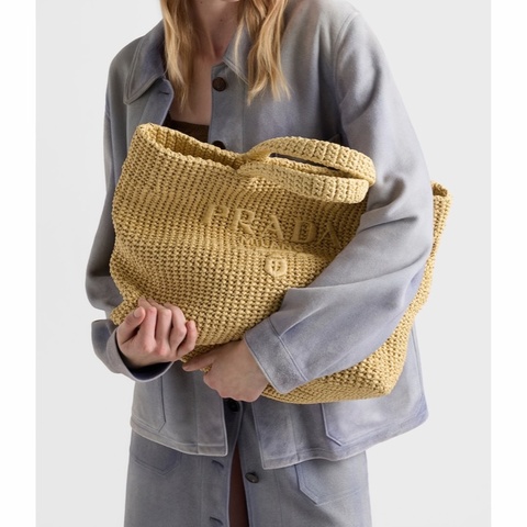 Prada 女士 鈎針編織手提袋均碼碼40cm*16cm*34cm