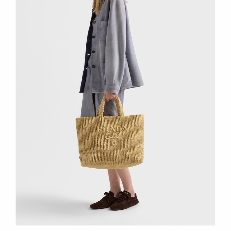 Prada 女士 鈎針編織手提袋均碼碼40cm*16cm*34cm-1