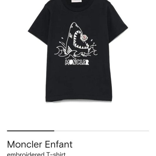 💎Han's house精品服飾💎 moncler 鯊 刺繡 短 T 現貨 青年款=男成人XS S 原價7900-2