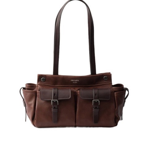 Prada 女士 Route 中號皮革單肩包均碼碼中號、30cm*15cm*22cm