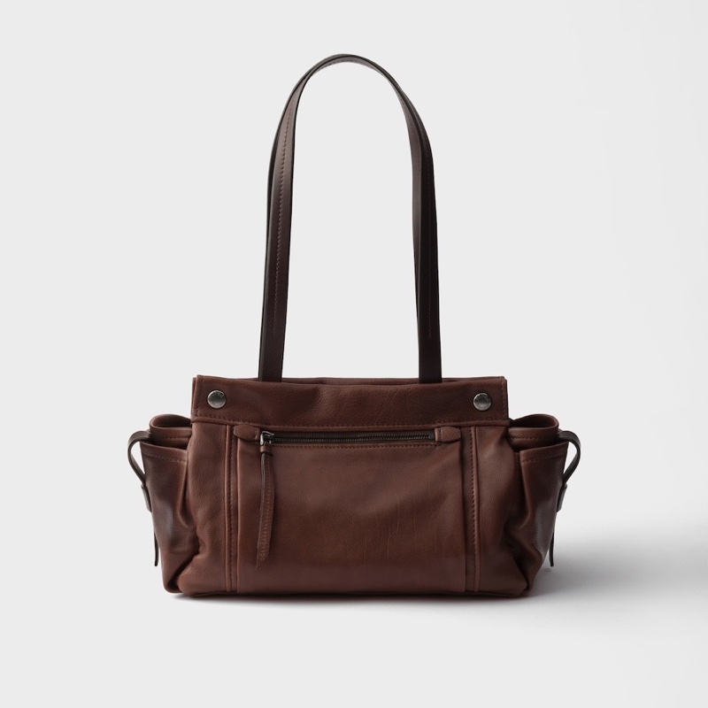 Prada 女士 Route 中號皮革單肩包均碼碼中號、30cm*15cm*22cm-2