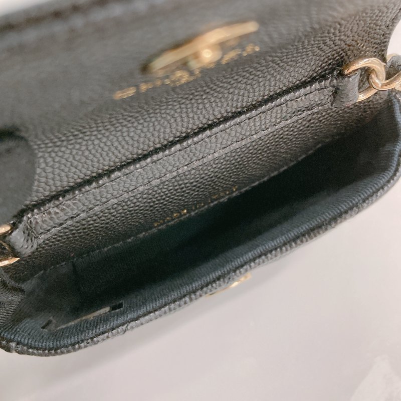 TW3470 Chanel 香奈兒 腰包 腰鏈 鏈條 包包小掛件 魚子醬牛皮 黑色 金扣 CC Logo Chain Belt Bag Caviar Black x GHW-17