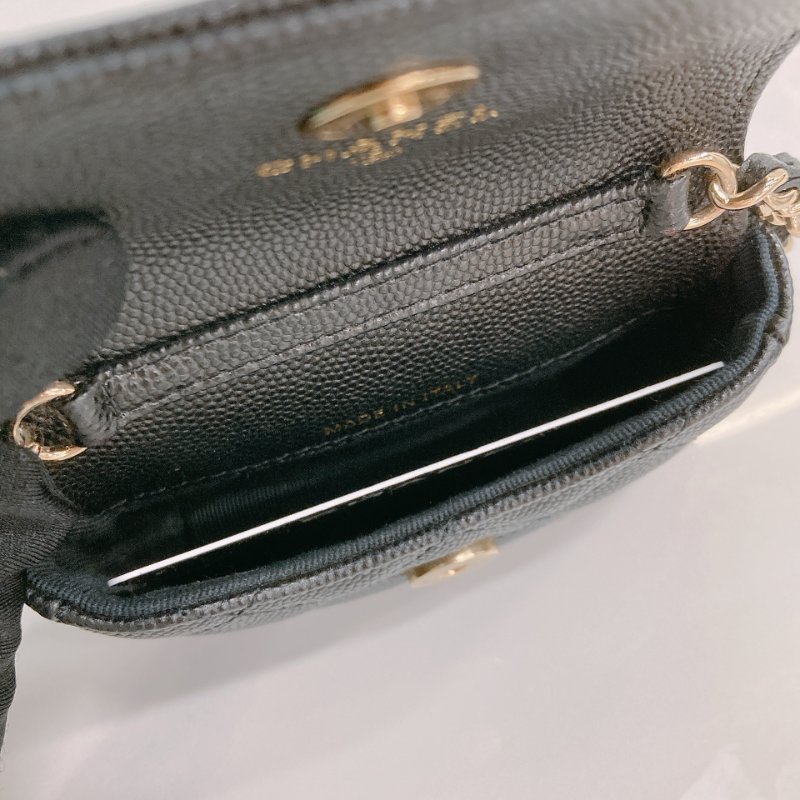 TW3470 Chanel 香奈兒 腰包 腰鏈 鏈條 包包小掛件 魚子醬牛皮 黑色 金扣 CC Logo Chain Belt Bag Caviar Black x GHW-18