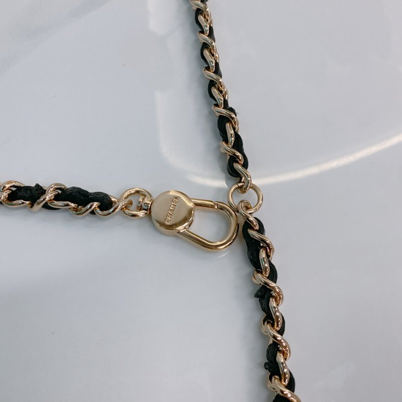 TW3470 Chanel 香奈兒 腰包 腰鏈 鏈條 包包小掛件 魚子醬牛皮 黑色 金扣 CC Logo Chain Belt Bag Caviar Black x GHW-22