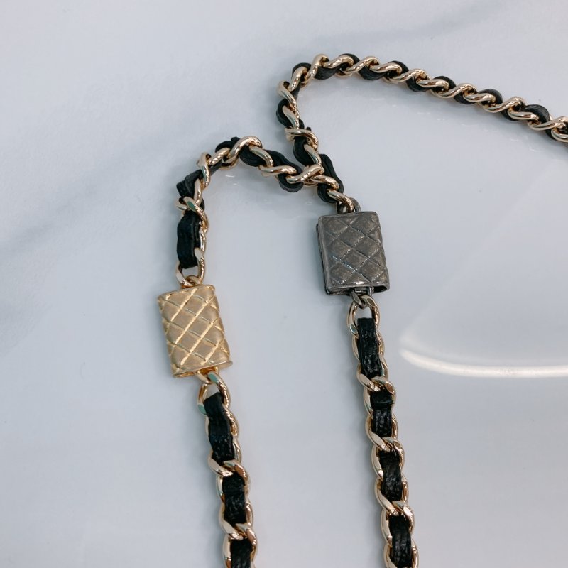TW3470 Chanel 香奈兒 腰包 腰鏈 鏈條 包包小掛件 魚子醬牛皮 黑色 金扣 CC Logo Chain Belt Bag Caviar Black x GHW-26
