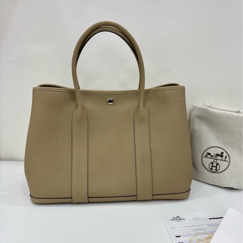 Hermes 愛馬仕 garden party花園30 S2風衣灰銀扣 K刻 有購證