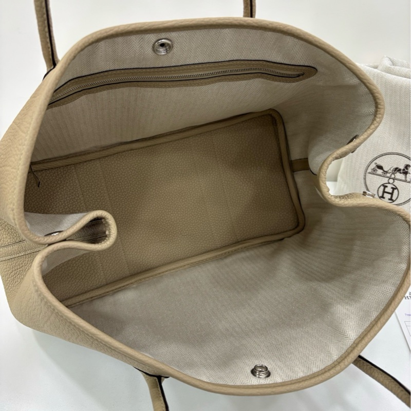 Hermes 愛馬仕 garden party花園30 S2風衣灰銀扣 K刻 有購證-6