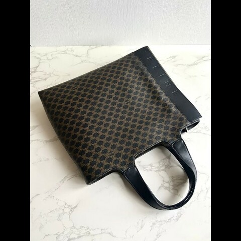 【LA LUNE】絕版中古包 Celine 黑色老花托特包 手提包 古董包 二手包 復古包