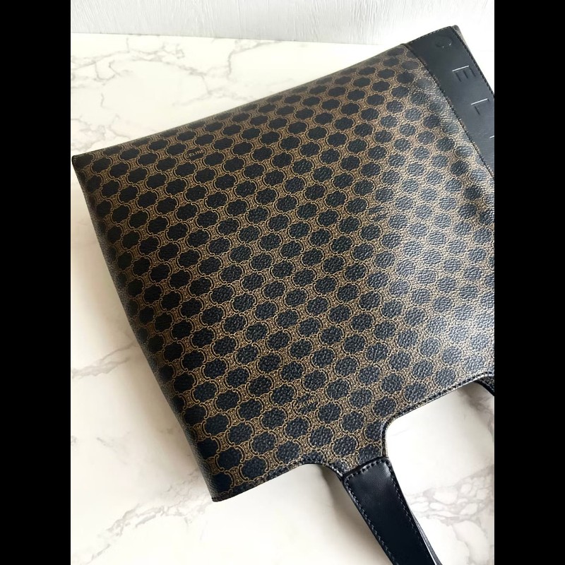 【LA LUNE】絕版中古包 Celine 黑色老花托特包 手提包 古董包 二手包 復古包-1