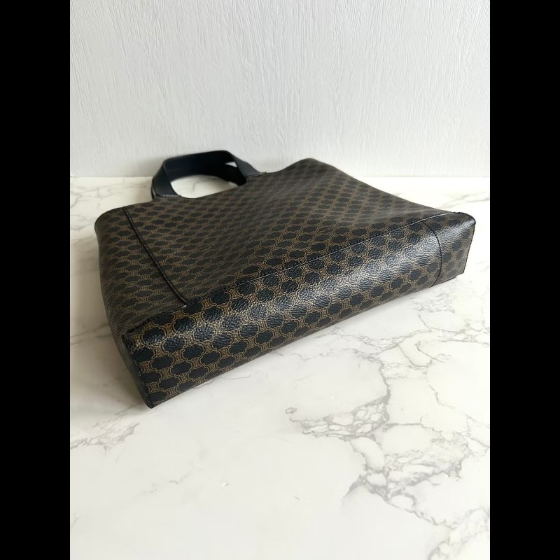 【LA LUNE】絕版中古包 Celine 黑色老花托特包 手提包 古董包 二手包 復古包-2
