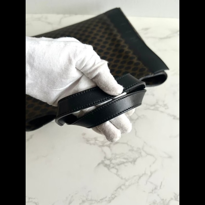 【LA LUNE】絕版中古包 Celine 黑色老花托特包 手提包 古董包 二手包 復古包-8