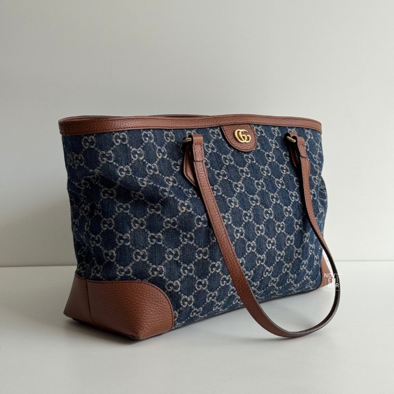 95新🆕 Gucci 古馳 牛仔托特包 深藍老花-4