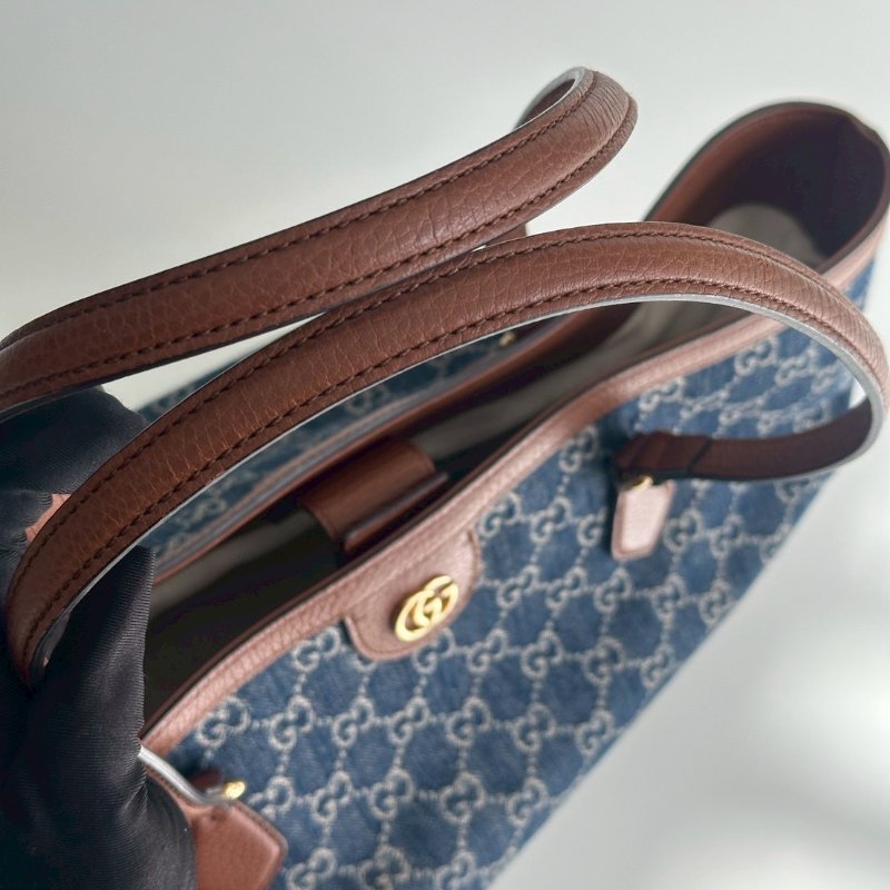 95新🆕 Gucci 古馳 牛仔托特包 深藍老花-8