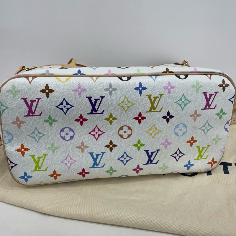 98新❤️Louis Vuitton/路易威登白三彩中號neverfull單肩包托特包子母包 ✅正品-7