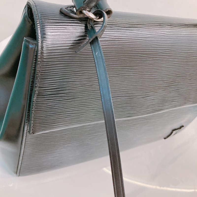 MS0733 Louis Vuitton 路易威登 水波紋 手提包 黑色 銀扣 Cluny Bag 29cm Epi Black x PHW-17