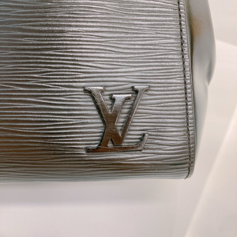 MS0733 Louis Vuitton 路易威登 水波紋 手提包 黑色 銀扣 Cluny Bag 29cm Epi Black x PHW-19