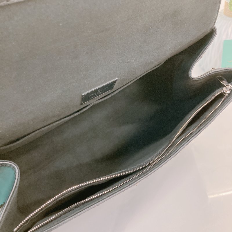 MS0733 Louis Vuitton 路易威登 水波紋 手提包 黑色 銀扣 Cluny Bag 29cm Epi Black x PHW-25