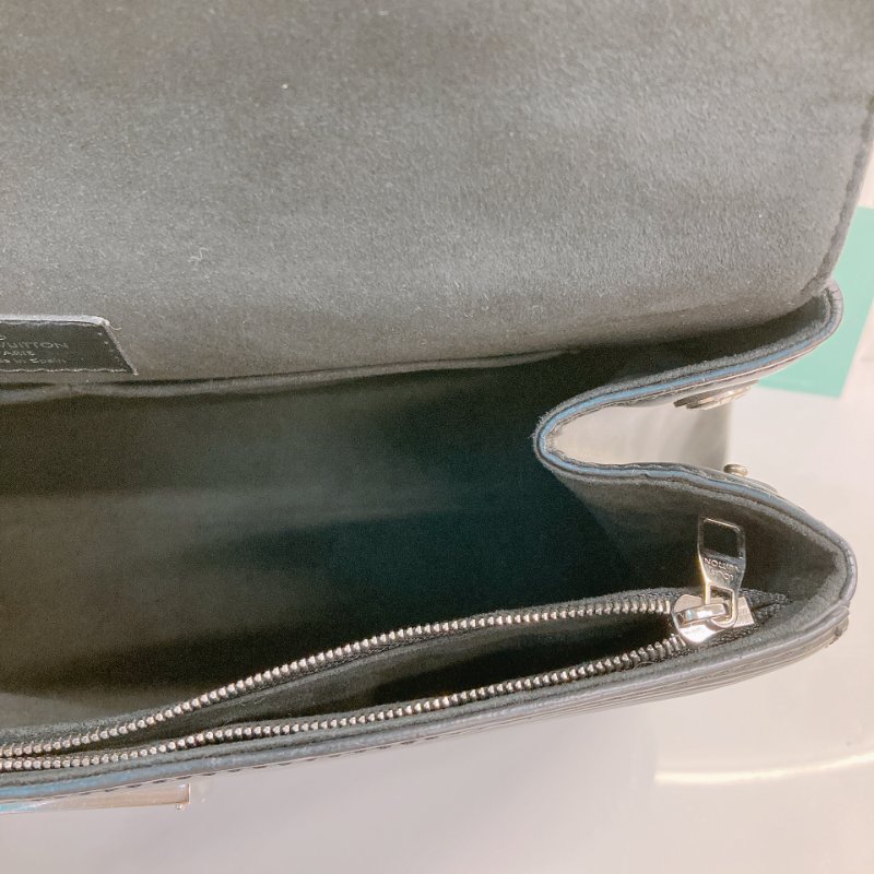 MS0733 Louis Vuitton 路易威登 水波紋 手提包 黑色 銀扣 Cluny Bag 29cm Epi Black x PHW-28