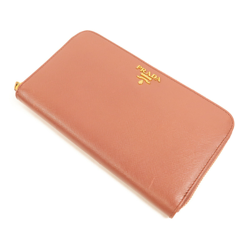 PRADA Saffiano皮革Zipper Long Wallet長錢包-4