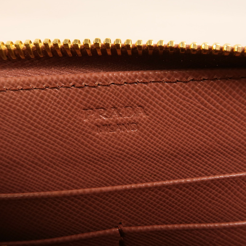 PRADA Saffiano皮革Zipper Long Wallet長錢包-7
