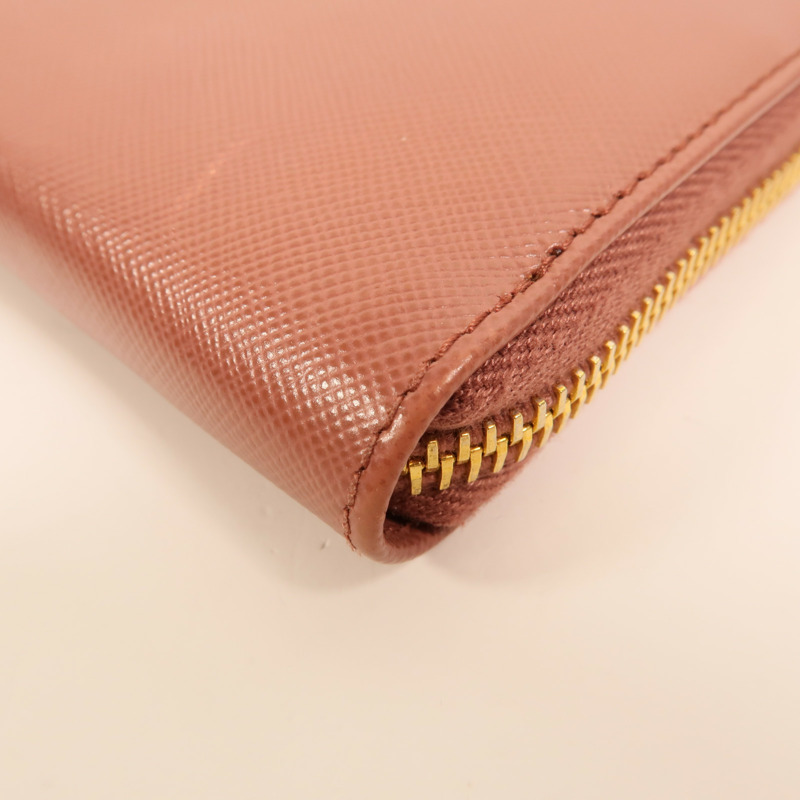 PRADA Saffiano皮革Zipper Long Wallet長錢包-10