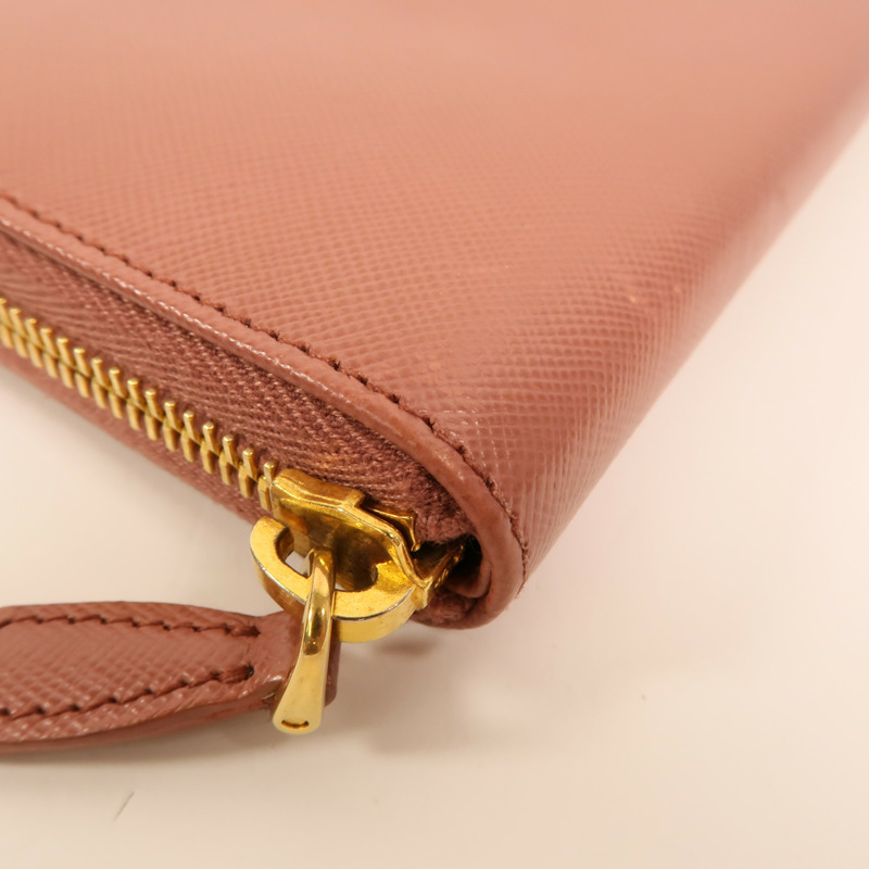 PRADA Saffiano皮革Zipper Long Wallet長錢包-11
