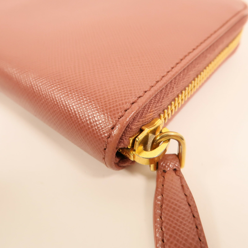 PRADA Saffiano皮革Zipper Long Wallet長錢包-12