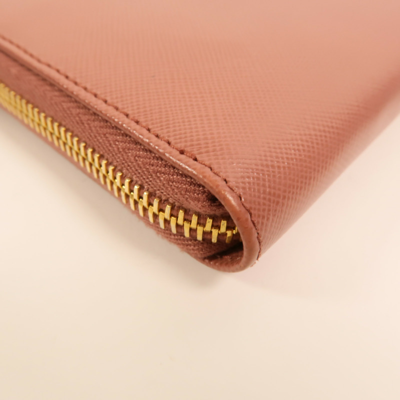 PRADA Saffiano皮革Zipper Long Wallet長錢包-13
