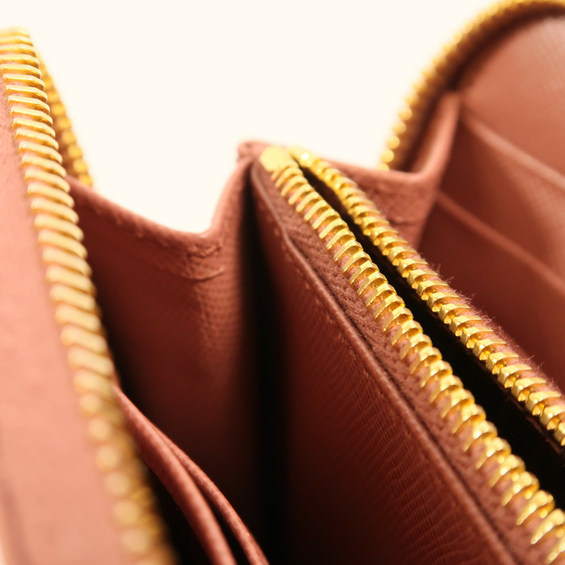 PRADA Saffiano皮革Zipper Long Wallet長錢包-15