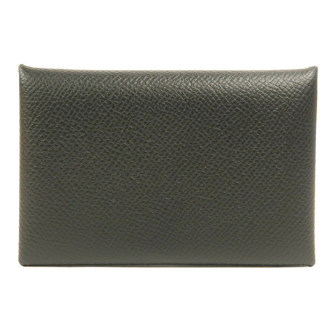 HERMES Epsom皮革Calvi卡片套Noir
