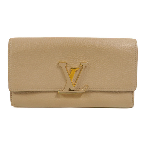 LOUIS VUITTON 牛皮皮革Capucines長錢包