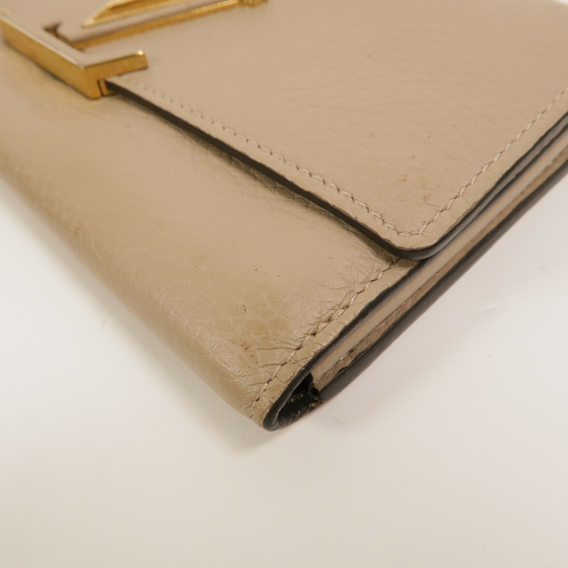 LOUIS VUITTON 牛皮皮革Capucines長錢包-10