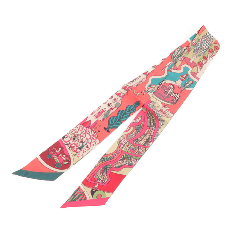 HERMES 絲質Twilly絲巾-1