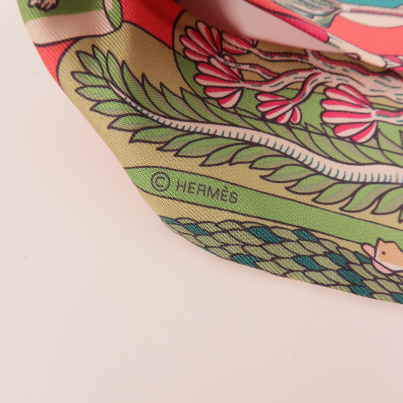 HERMES 絲質Twilly絲巾-4