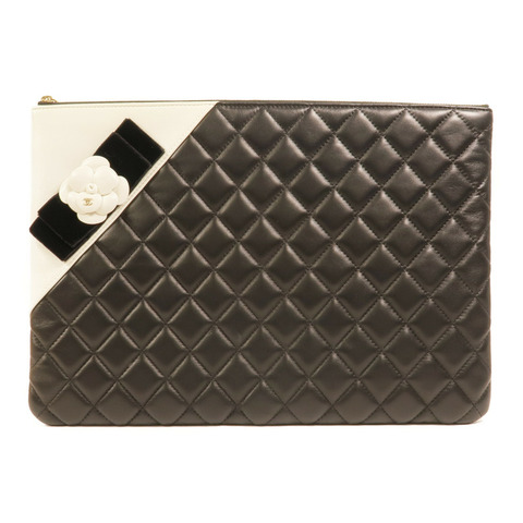 CHANEL 羊皮皮革Matelasse Coco Mark手拿包