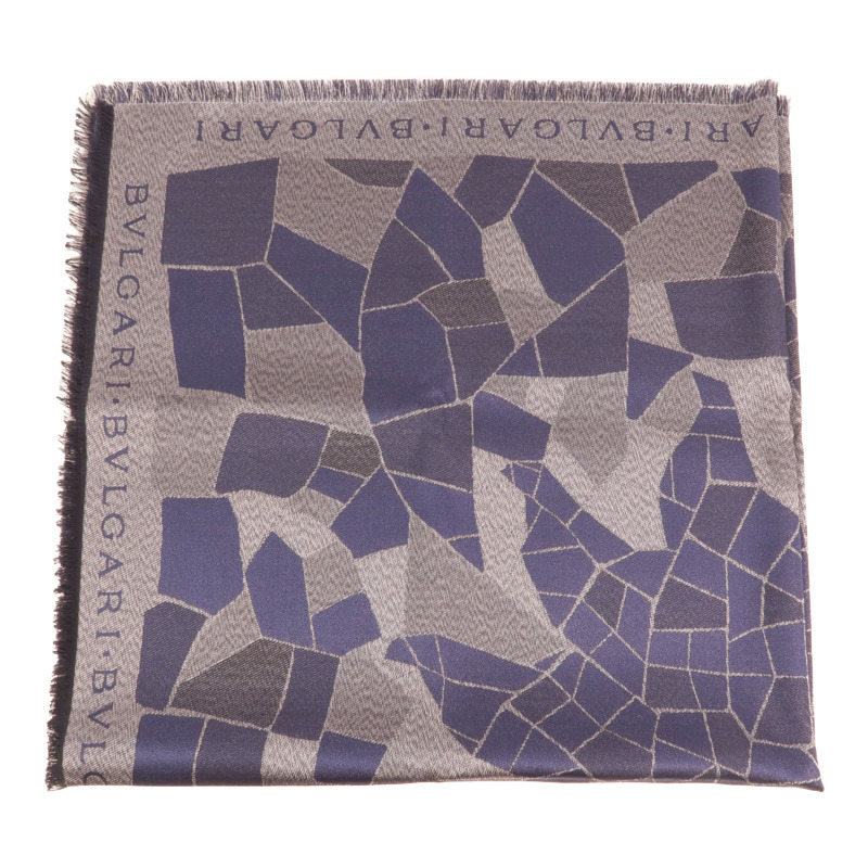 BVLGARI 絲質/羊毛Scarf 90X90絲巾-1