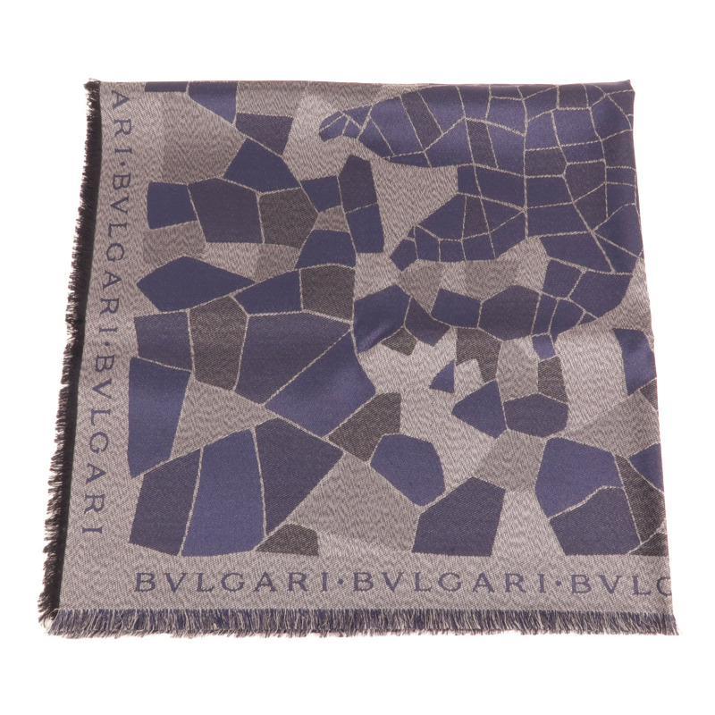 BVLGARI 絲質/羊毛Scarf 90X90絲巾-2