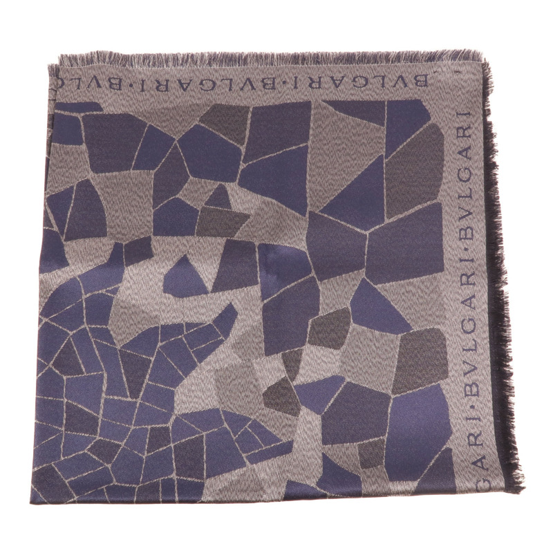 BVLGARI 絲質/羊毛Scarf 90X90絲巾-3