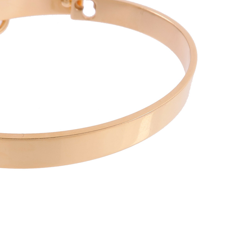 HERMES 18K玫瑰金Collier De Chien Bracelet XS鑽石手鐲-8