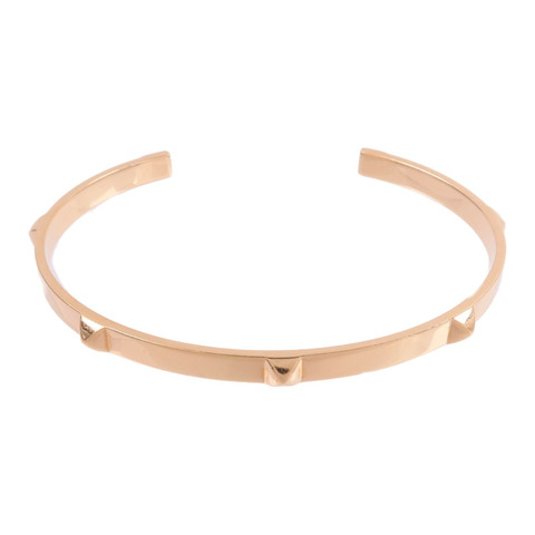 HERMES 18K玫瑰金Mini Clous Bracelet手鐲