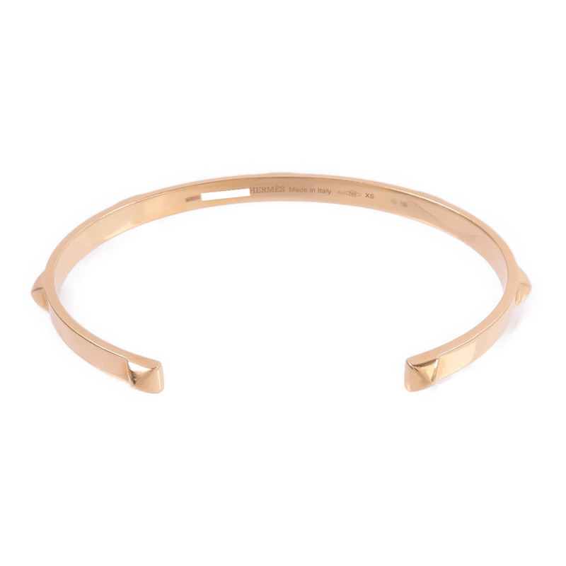 HERMES 18K玫瑰金Mini Clous Bracelet手鐲-2