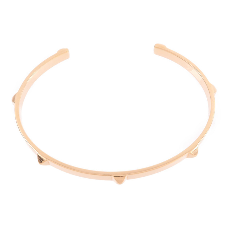 HERMES 18K玫瑰金Mini Clous Bracelet手鐲-3