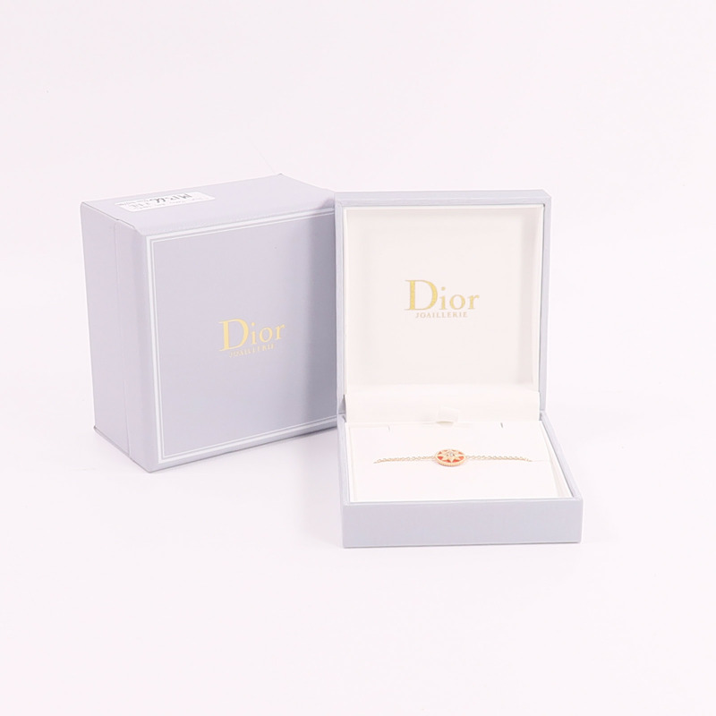 Dior 18K玫瑰金Rose Des Vents紅玉髓手鏈-9