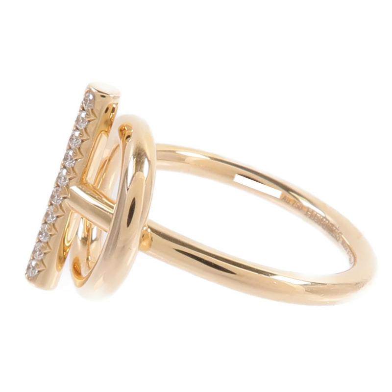 HERMES 18K玫瑰金Echappee Ring鑽石戒指-2