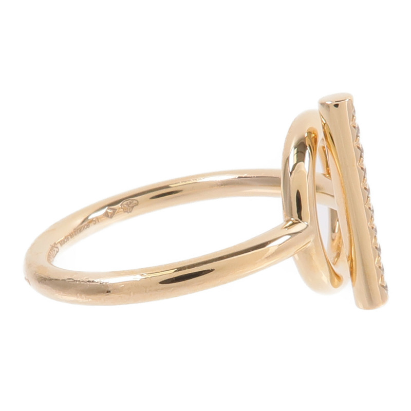 HERMES 18K玫瑰金Echappee Ring鑽石戒指-3