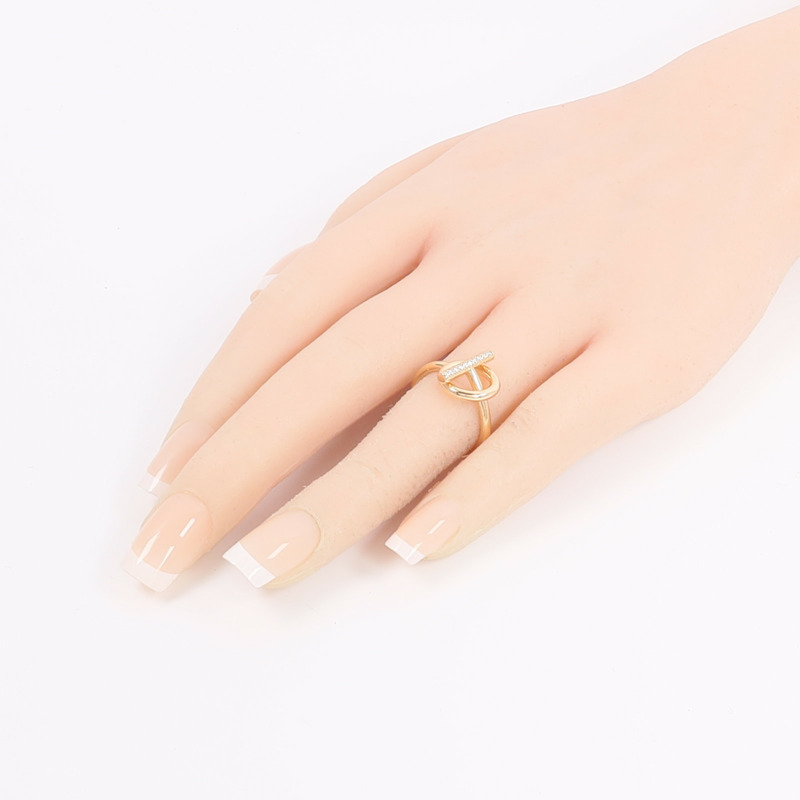 HERMES 18K玫瑰金Echappee Ring鑽石戒指-7